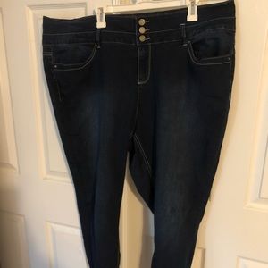 YMI dark wash high waisted skinny jeans